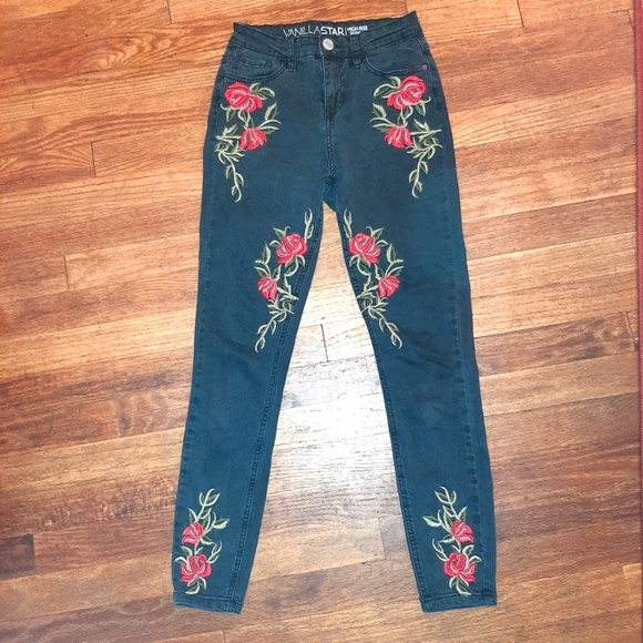 Vanilla Star embroidered black jeans - Picture 1 of 7